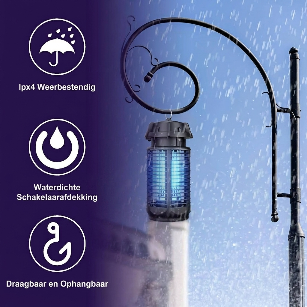 Electric Insect Killer with 20W UV Light and 4200V Voltage, IPX4 Waterproof