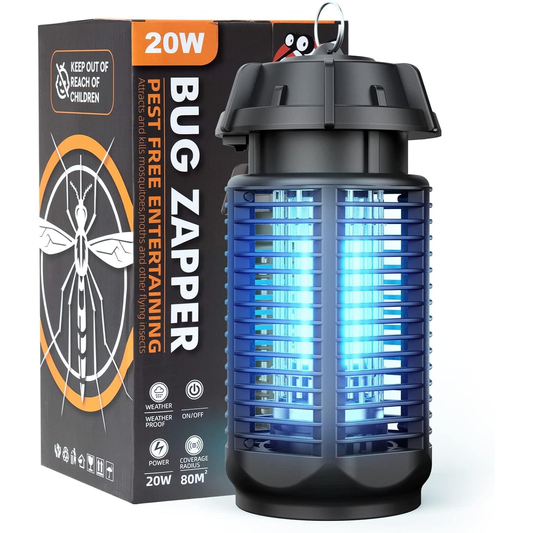 Electric Insect Killer with 20W UV Light and 4200V Voltage, IPX4 Waterproof