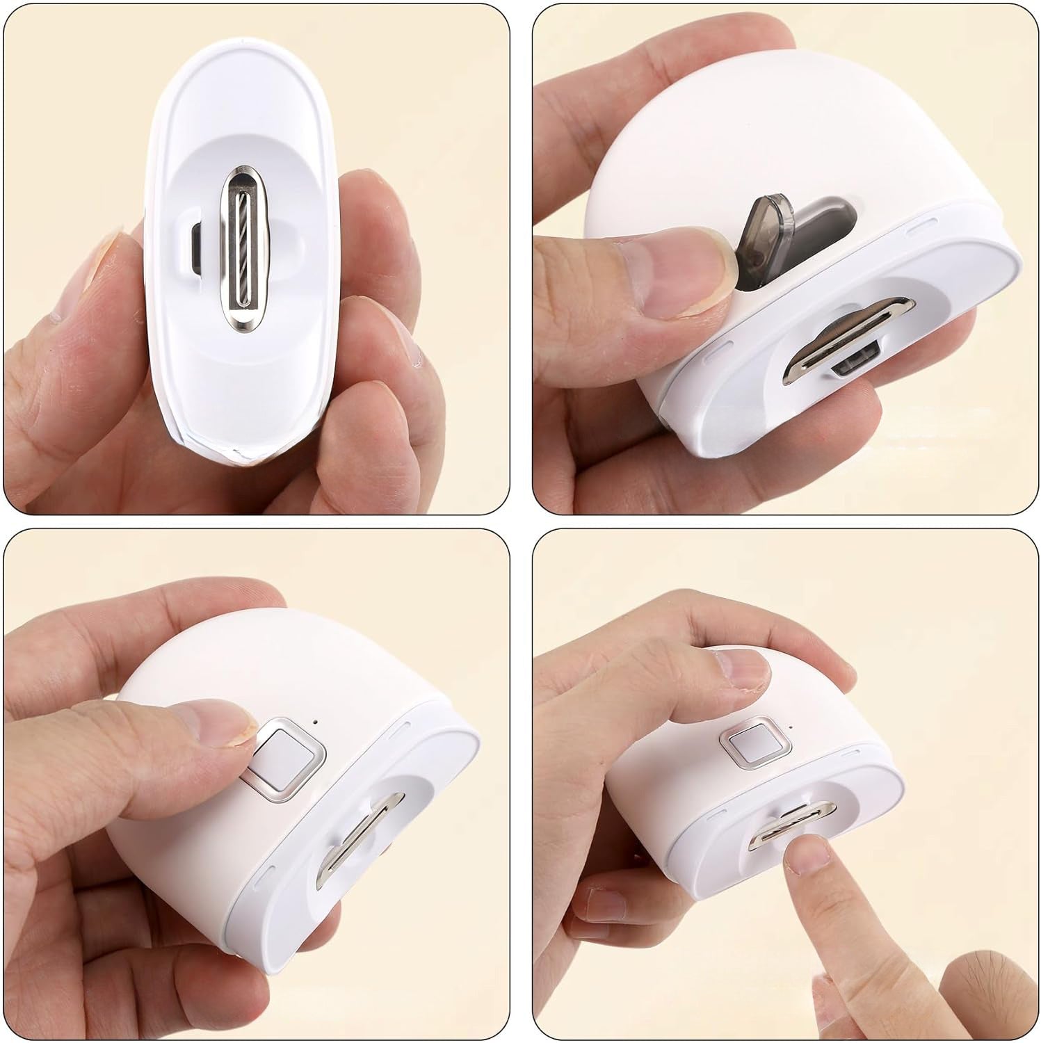 Electric Nail Clipper with LED Light