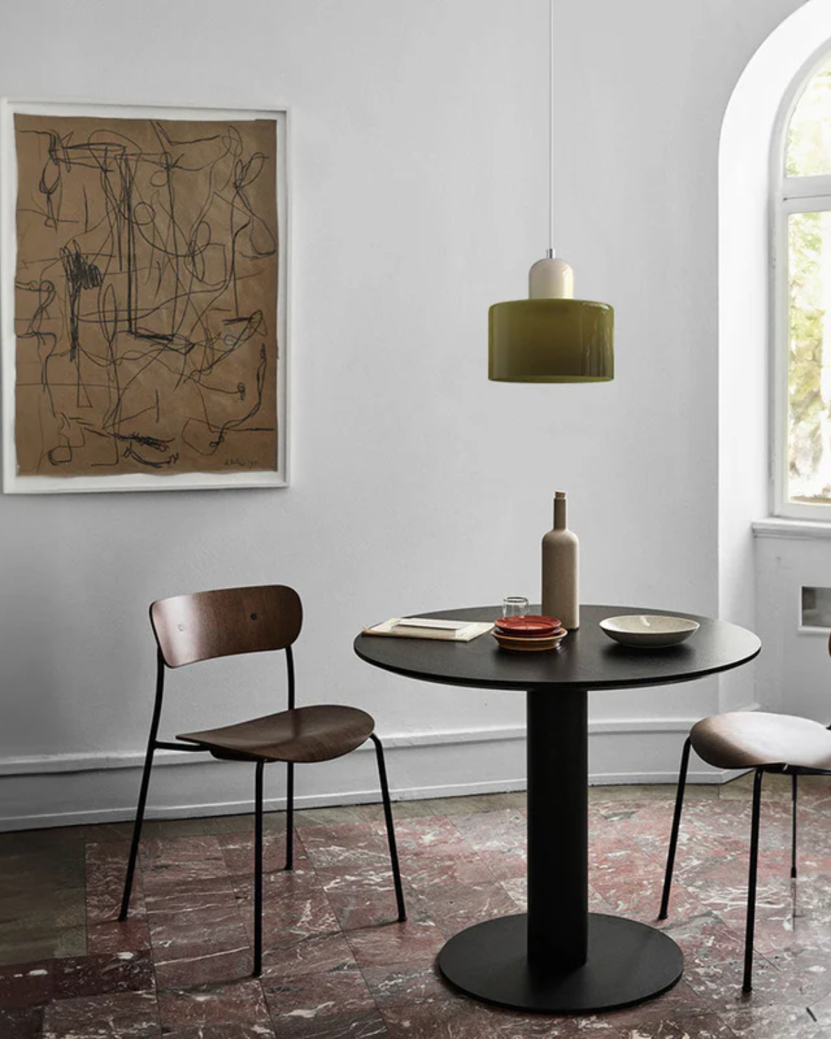 Elegant Hanging Lamp with a Sculptural Silhouette