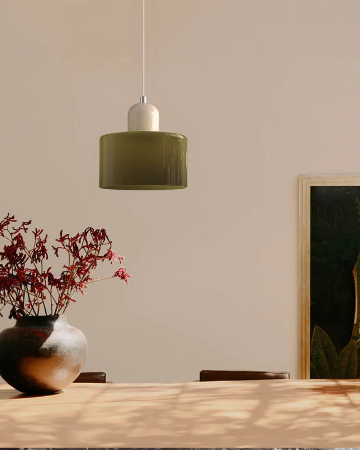 Elegant Hanging Lamp with a Sculptural Silhouette
