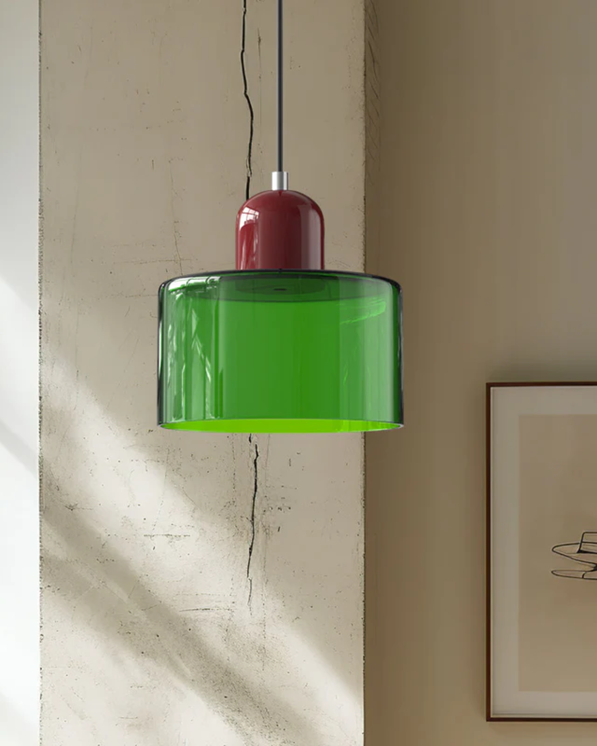 Elegant Hanging Lamp with a Sculptural Silhouette