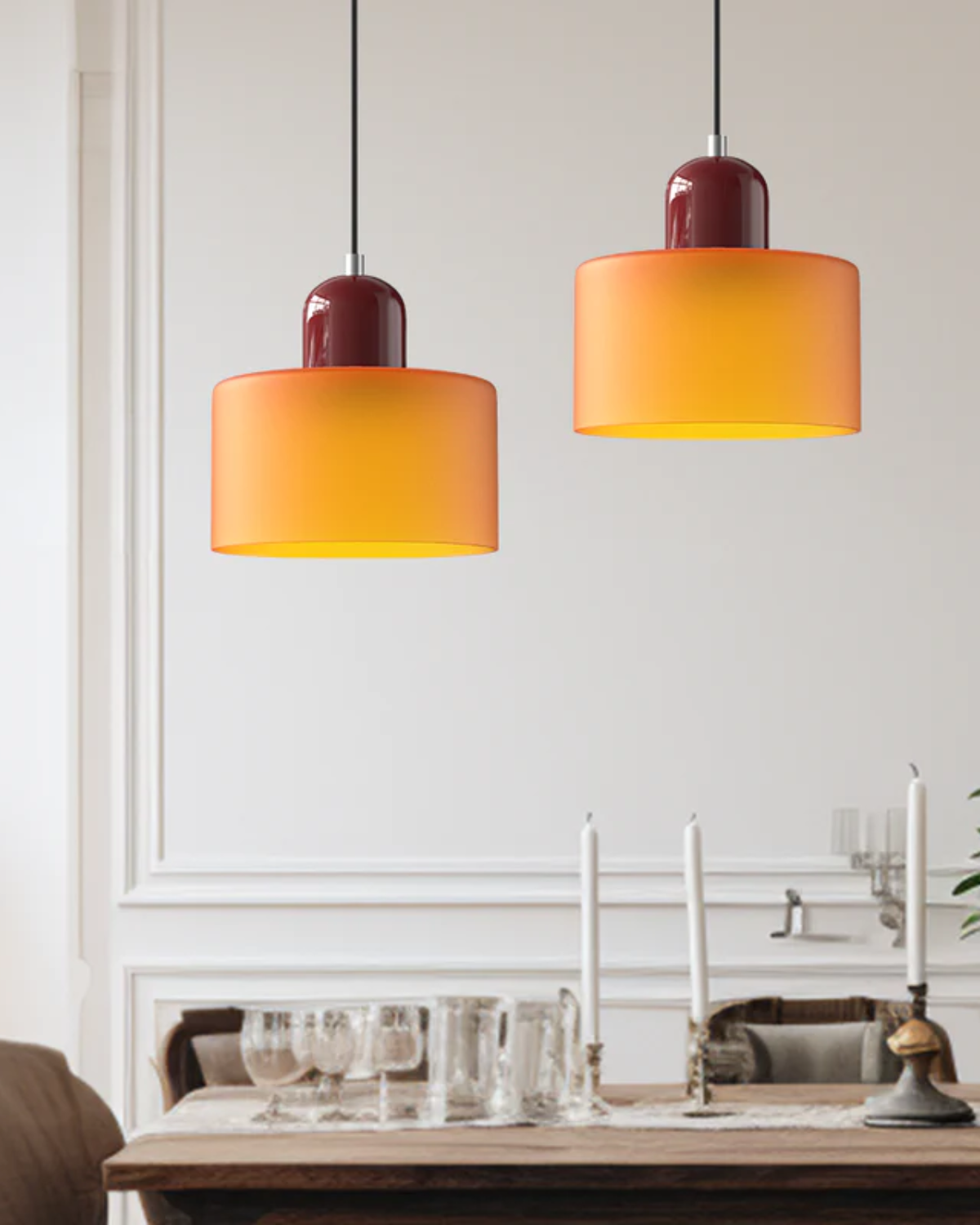 Elegant Hanging Lamp with a Sculptural Silhouette
