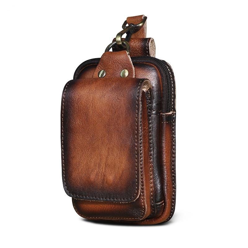 Elegant Leather Hip Pouch for Men