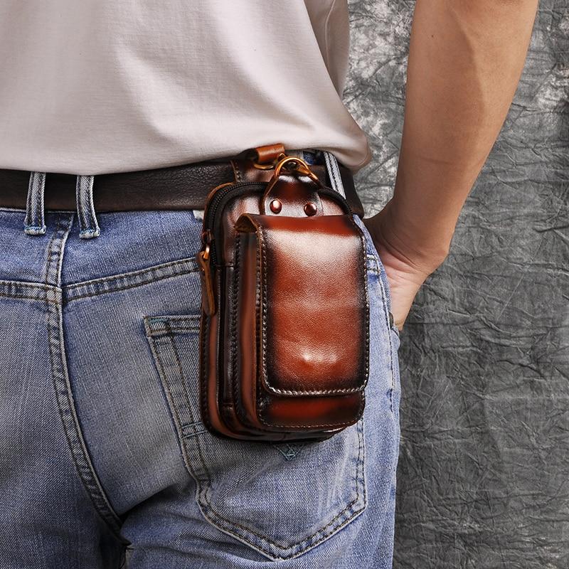 Elegant Leather Hip Pouch for Men
