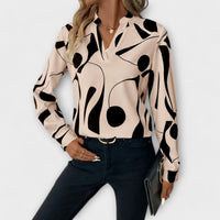 Elegant mønstret bluse