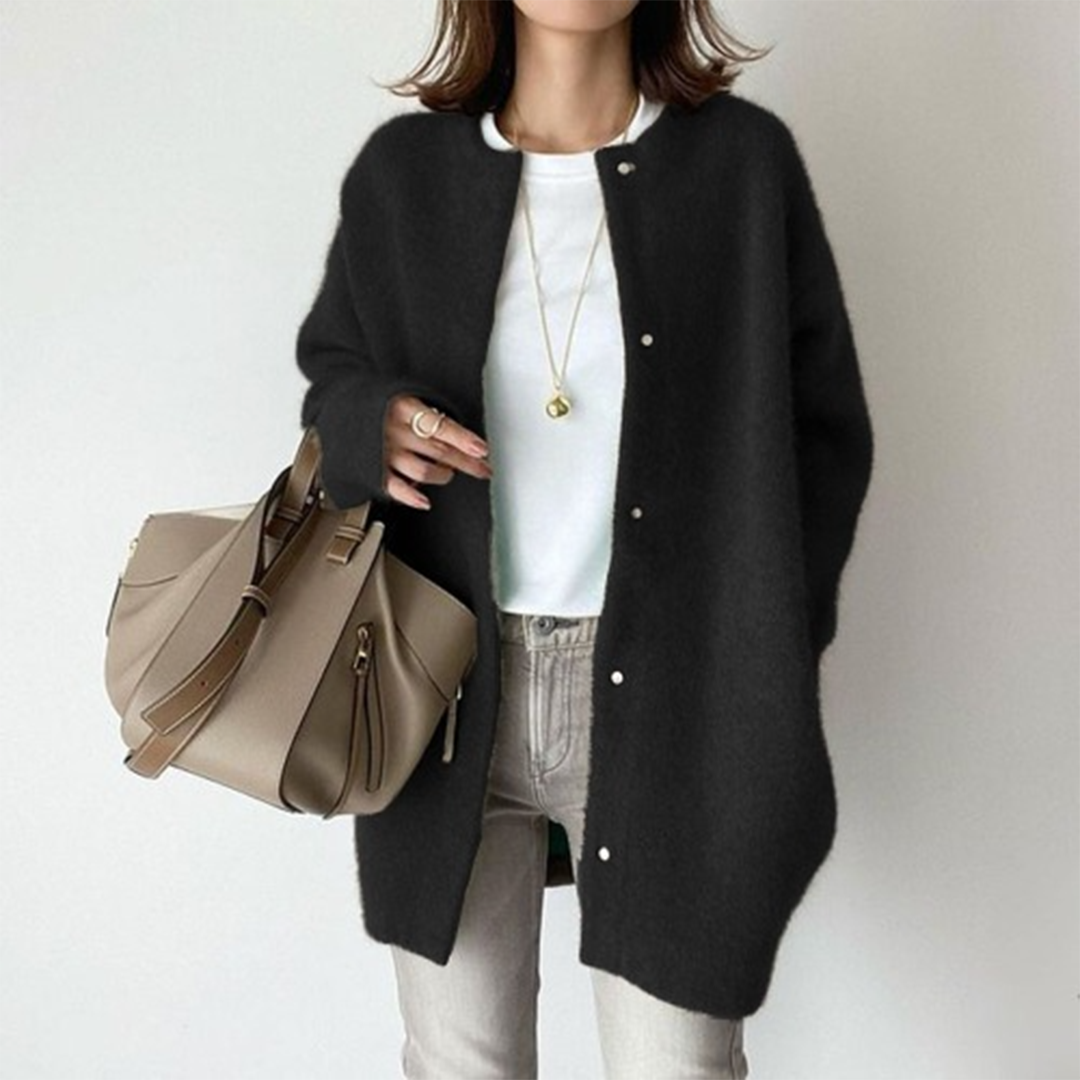 Emmely | Warm cardigan with elegant details for autumn