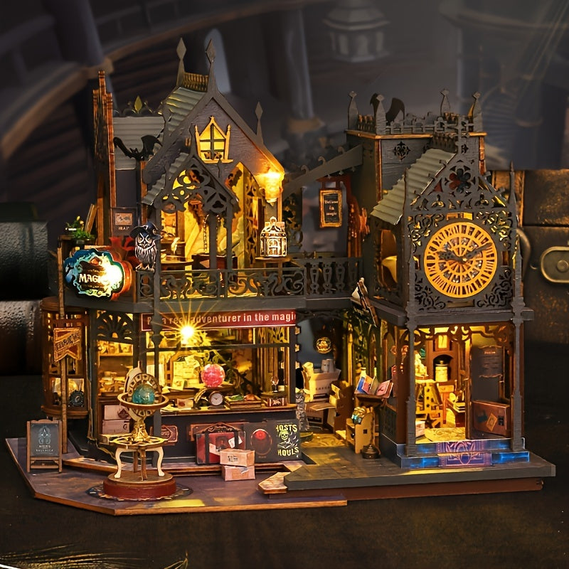 Enchanted Book House – 3D Wooden Puzzle with Magical Lighting
