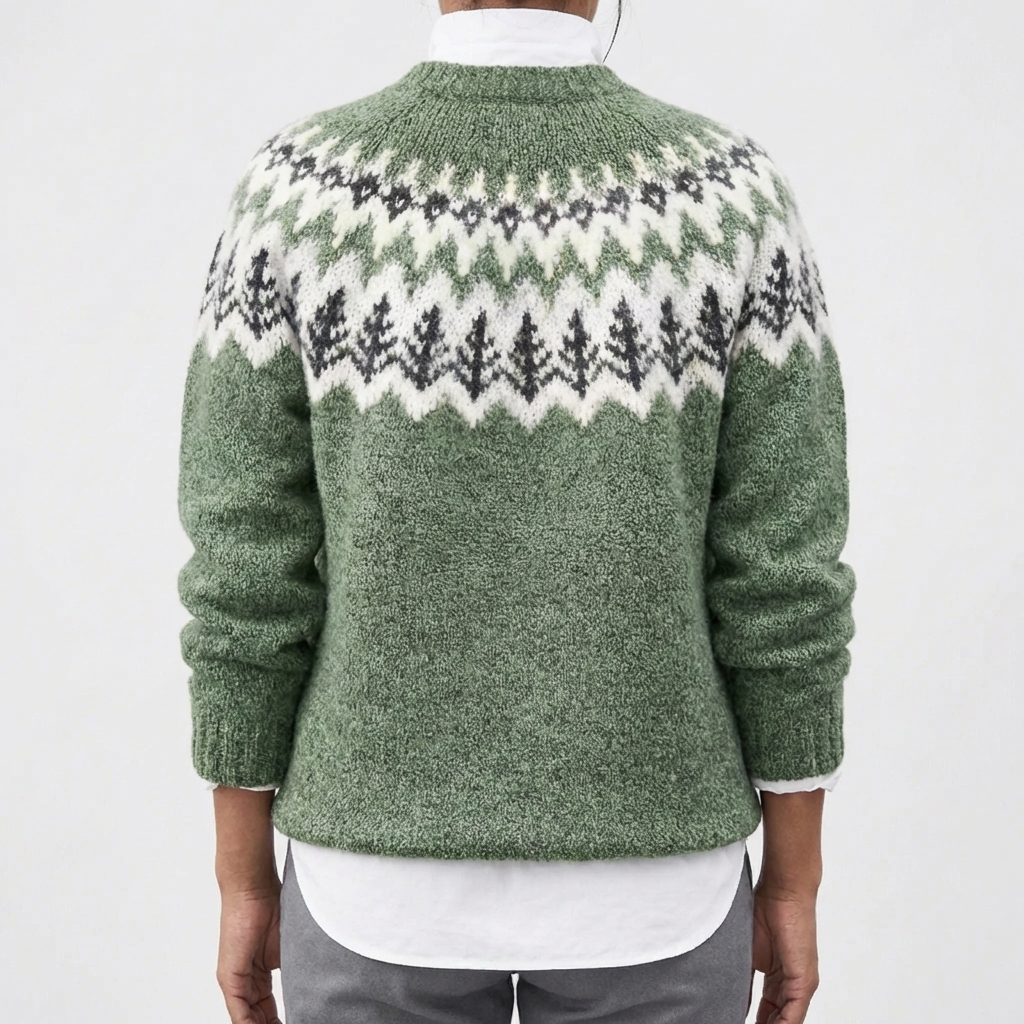 Pletený svetr s motivem Fair Isle