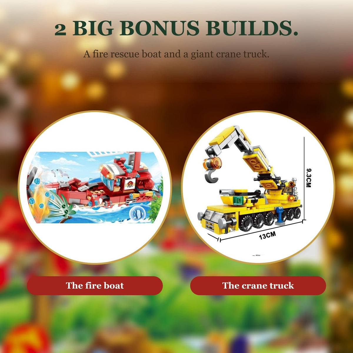 Fire Rescue and Construction Vehicle Advent Calendar, Mini Brick Builds