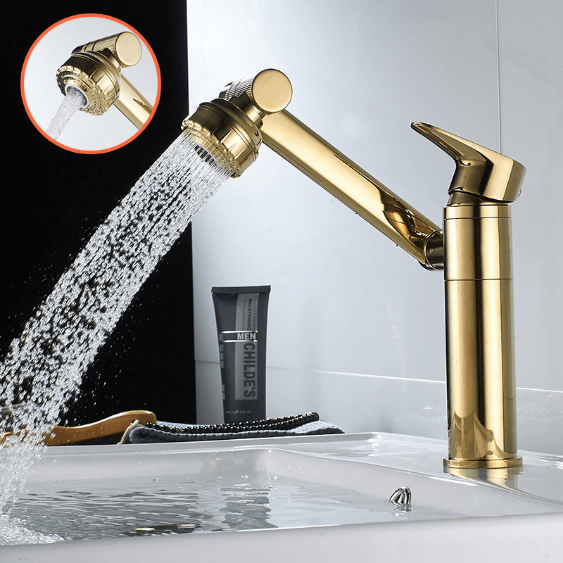 FLEXISPOUT - Flexible 360° Faucet with Spray Function for Sinks