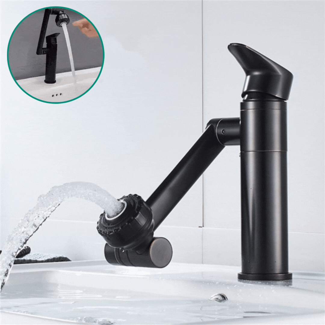 FLEXISPOUT - Flexible 360° Faucet with Spray Function for Sinks