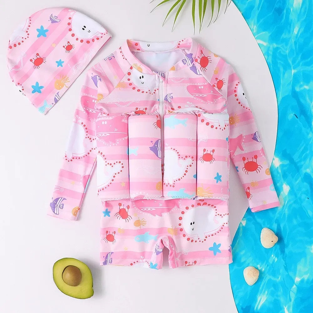 FloatEase | The design of this swimsuit allows your child to float effortlessly.