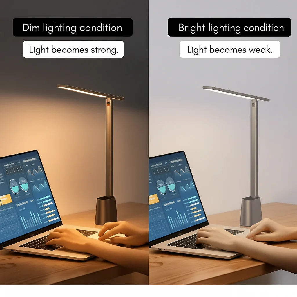 FOLDLITE – Intelligent, foldable LED desk lamp with battery & dimming function