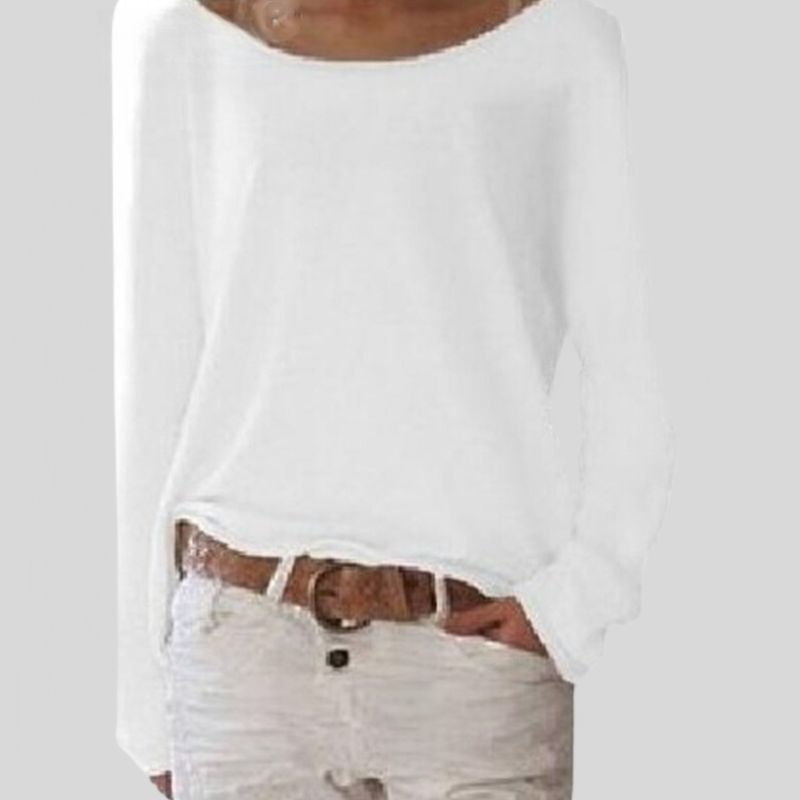 FrenchAlexa - Elegant lightweight round-neck jumper for autumn