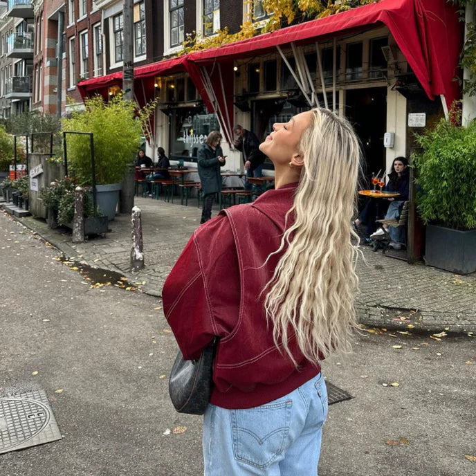 FrenchFaye - Autumn Oversized Leather Jacket