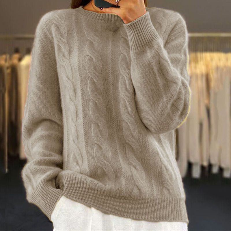FrenchMichelle - Warm knitted jumper for autumn