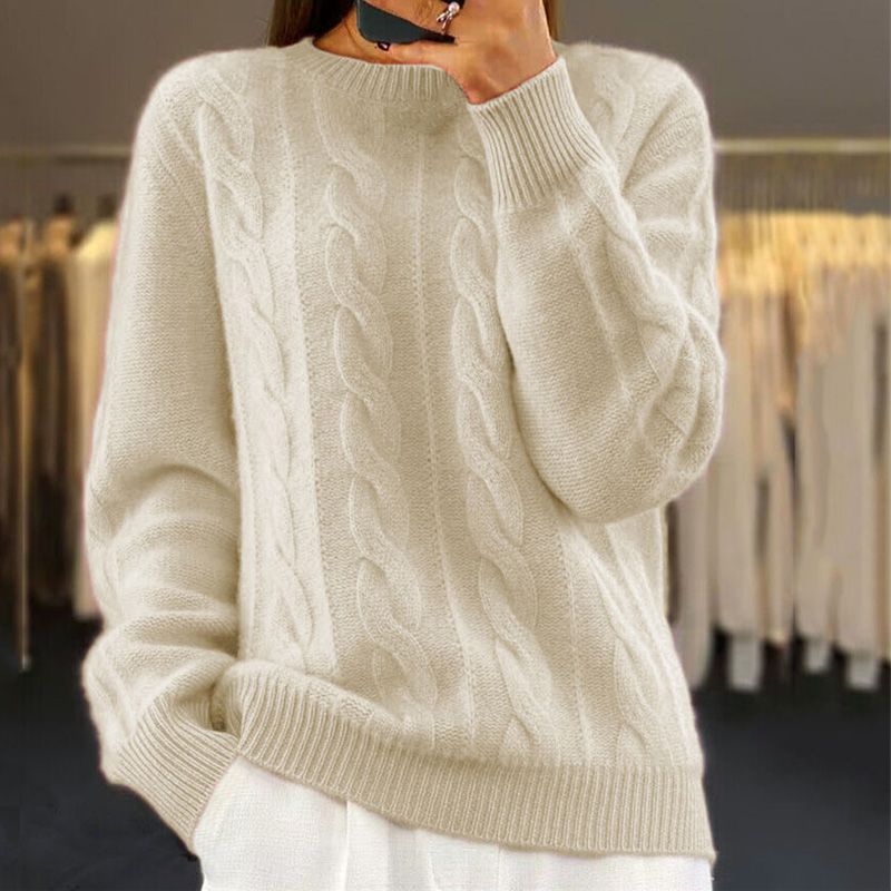 FrenchMichelle - Warm knitted jumper for autumn
