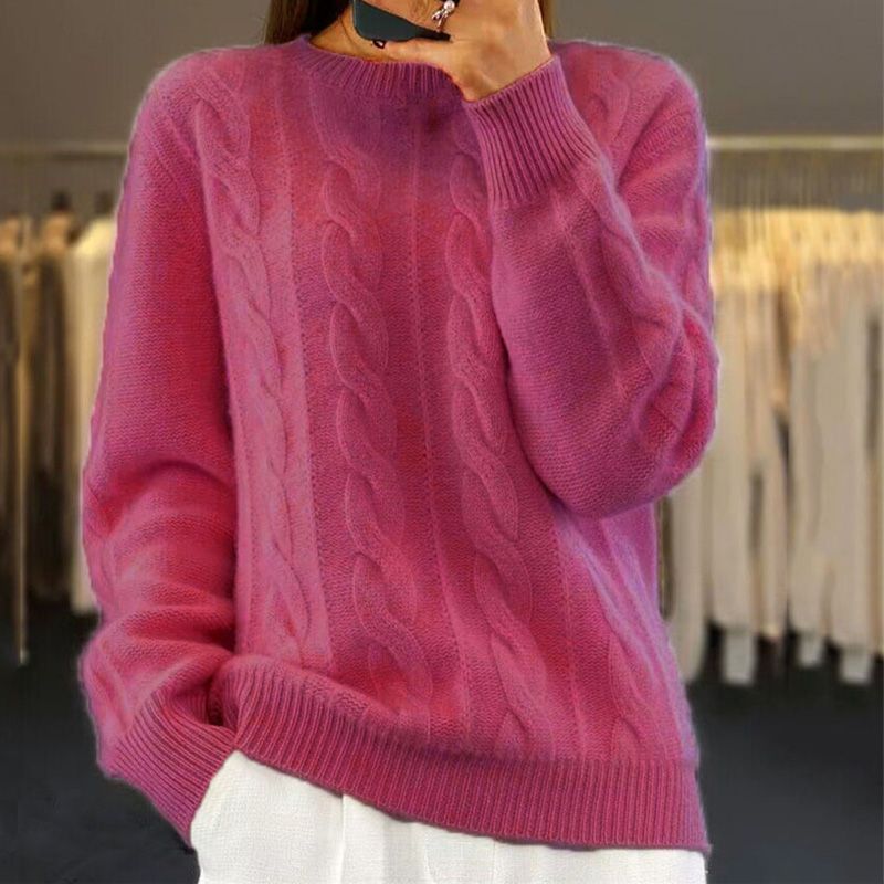FrenchMichelle - Warm knitted jumper for autumn