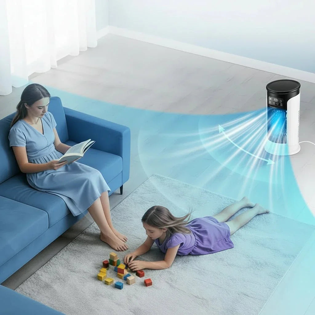 FRESHWIND – 3-in-1 Portable Air Cooler with Humidifier and LED Night Light