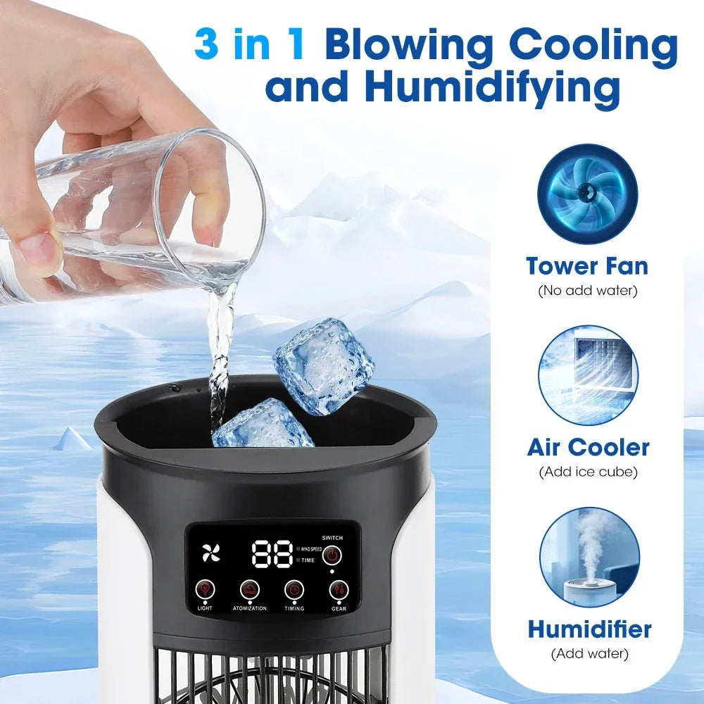 FRESHWIND – 3-in-1 Portable Air Cooler with Humidifier and LED Night Light