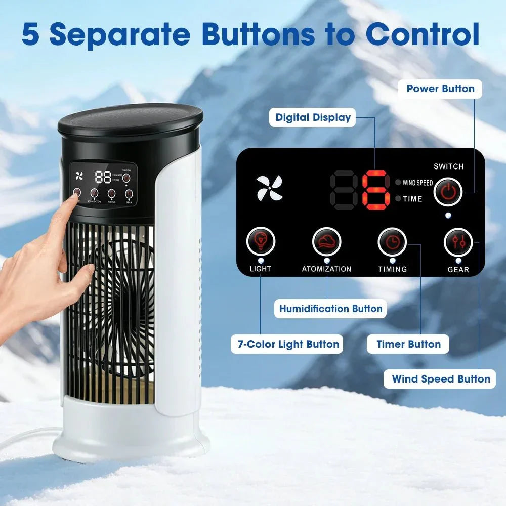 FRESHWIND – 3-in-1 Portable Air Cooler with Humidifier and LED Night Light