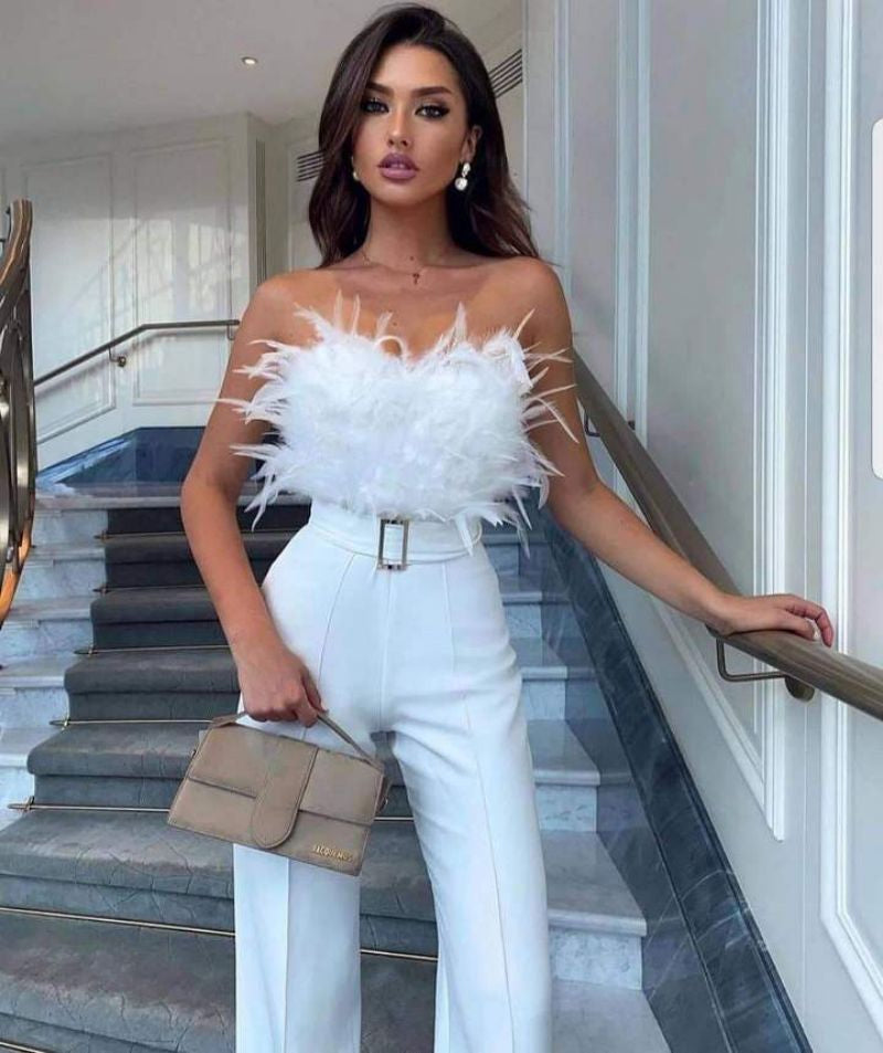 Frola - Elegant jumpsuit with tubular top