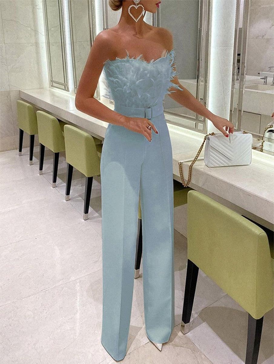 Frola - Elegant jumpsuit with tubular top