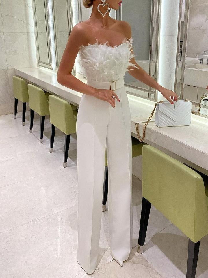 Frola - Elegant jumpsuit with tubular top