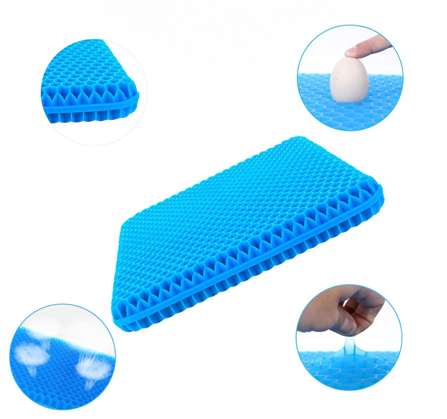 Gel Seat Cushion for Relief in Back and Hips