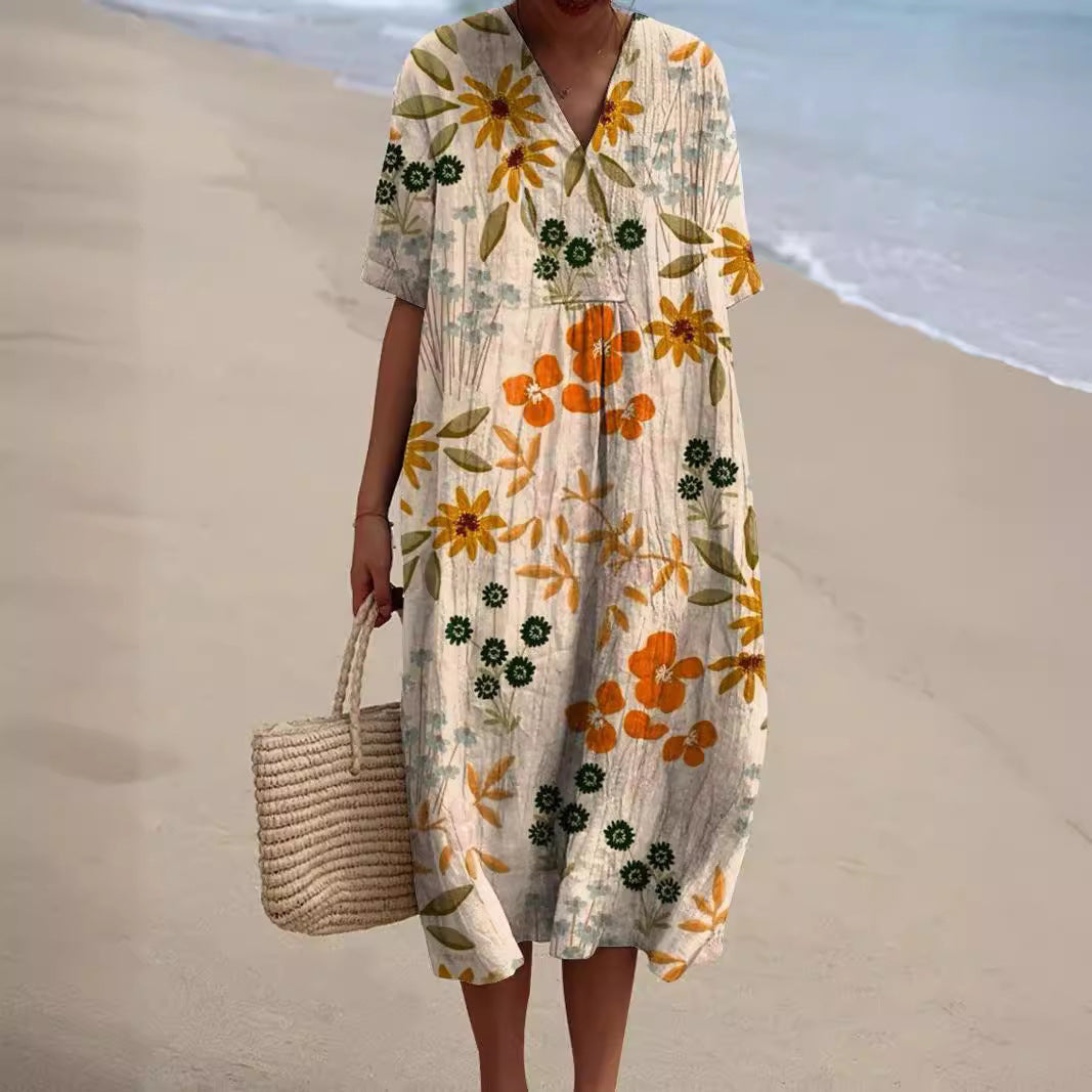 Hannah - Colorful Summer Dress with Flowers