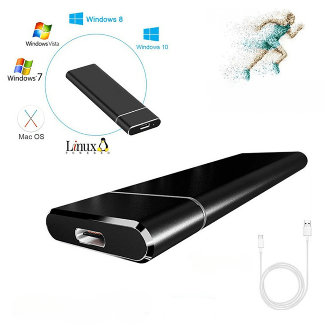 High-speed portable external SSD in aluminum