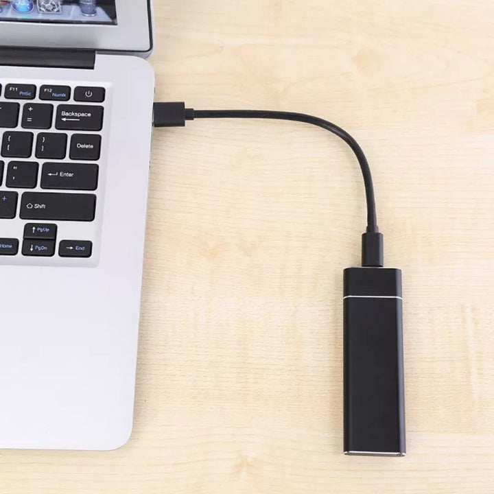 High-speed portable external SSD in aluminum