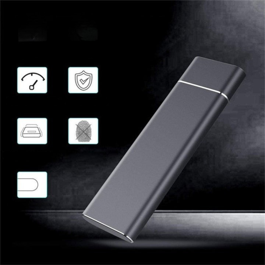 High-speed portable external SSD in aluminum