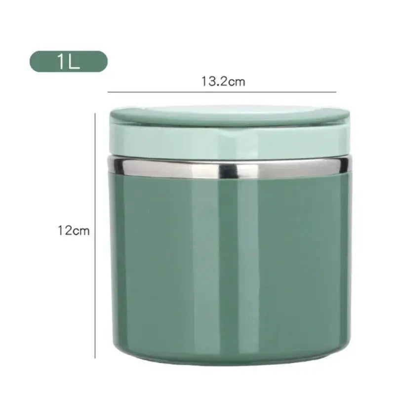 Hot Food Thermos 12H Green 1L