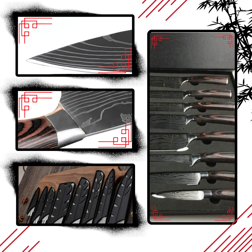 Japanese Knives in the Pakkawood Series