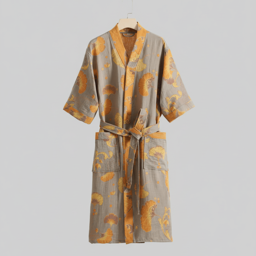 KIMOGINKO – Kimono Bathrobe made of Organic Cotton for Breathable Comfort