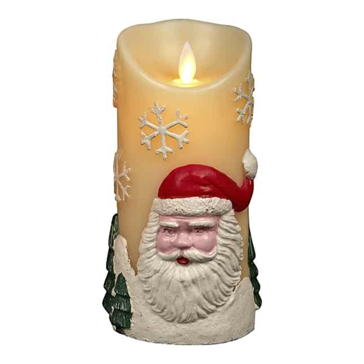 LED sviečka s vianočným motívom - červená alebo biela