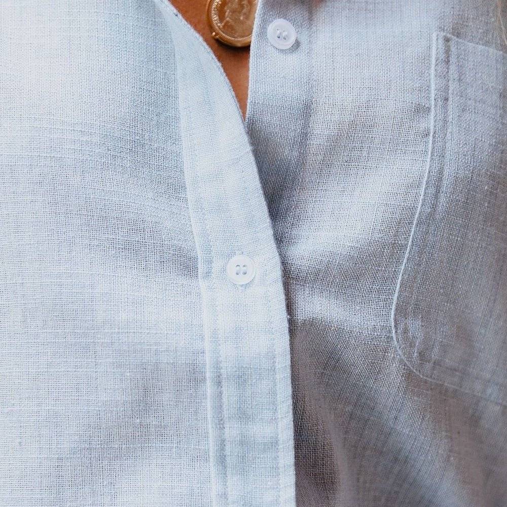 Linen shirt with pocket