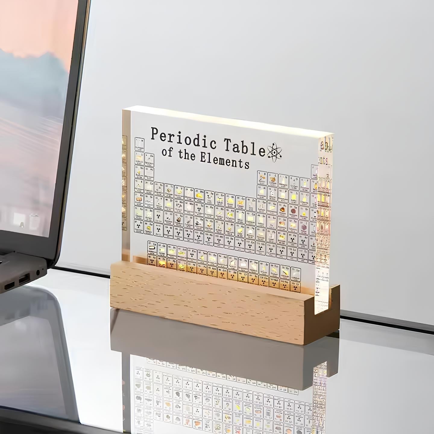 Luminous Periodic Table with Real Elements - Elementa