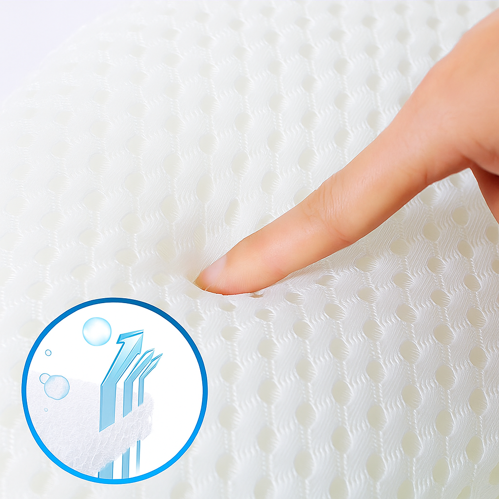 LuxieSpa 4D Luxury Bath Pillow - Breathable Pillow with Neck and Back Support for a Relaxing Bath
