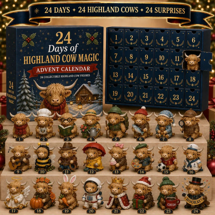 Akrylový adventný kalendár s čarovnými zvieratkami
