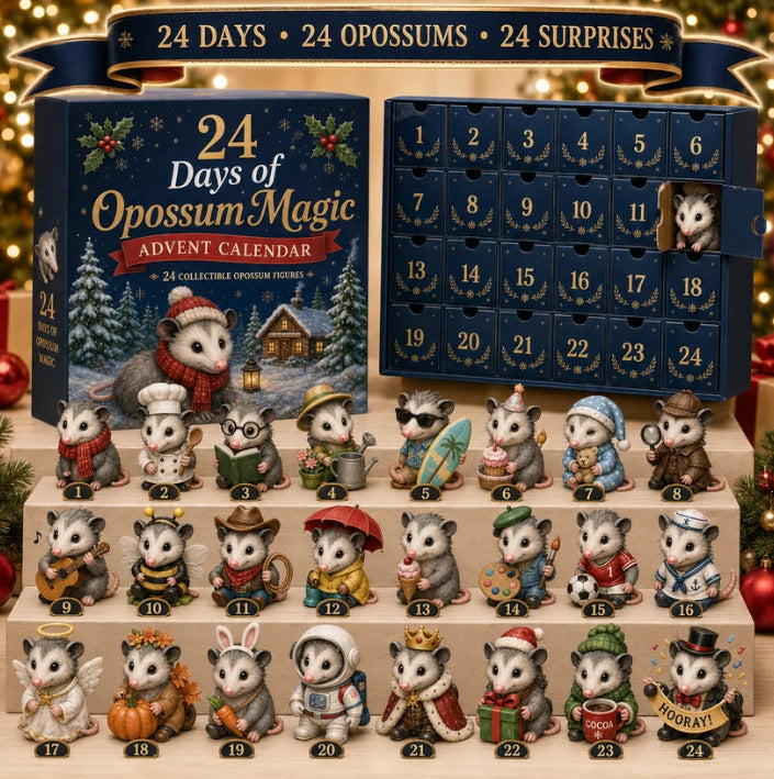 Akrylový adventný kalendár s čarovnými zvieratkami