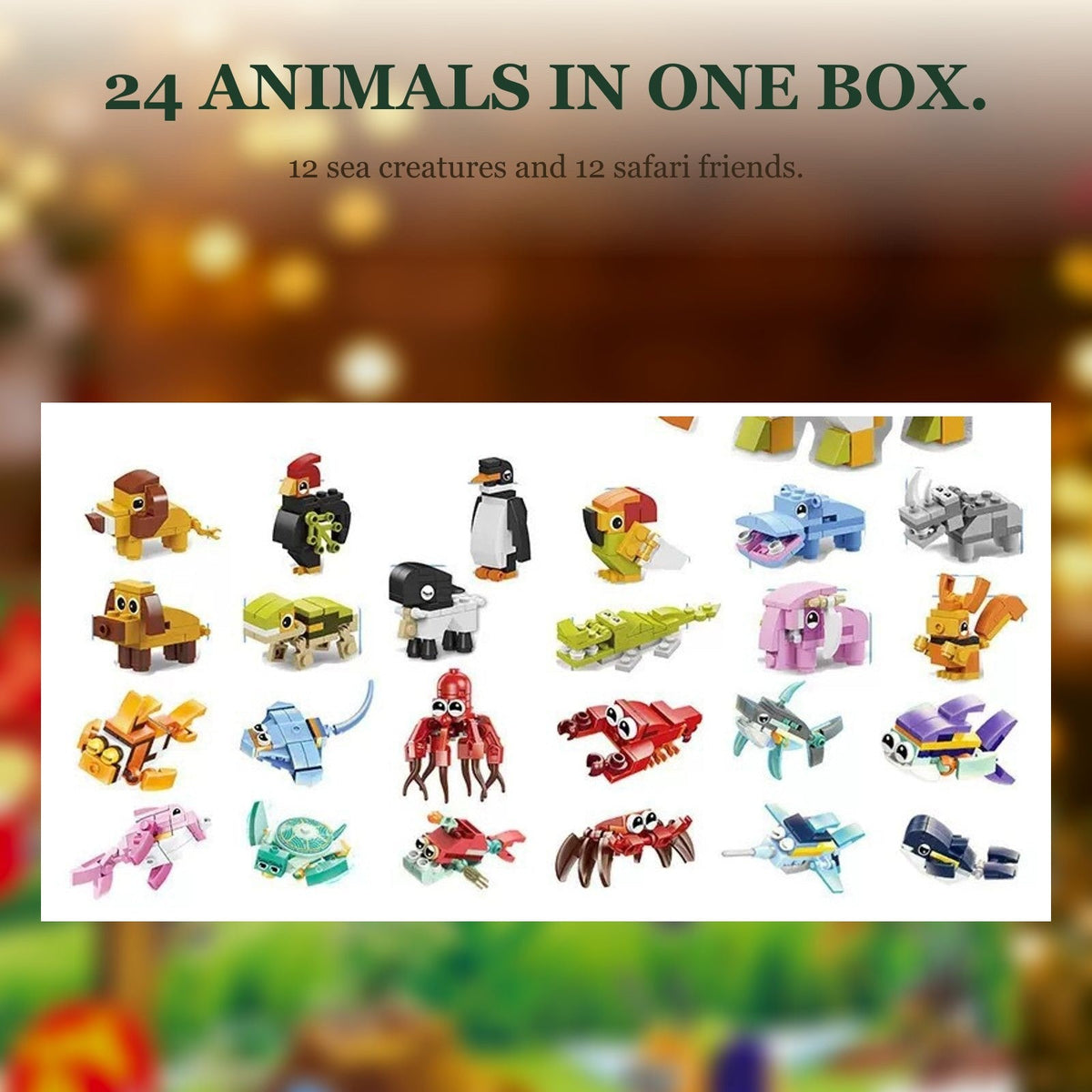 Sea Animals Brick Advent Calendar, 24 Builds and a Big Sea Creature