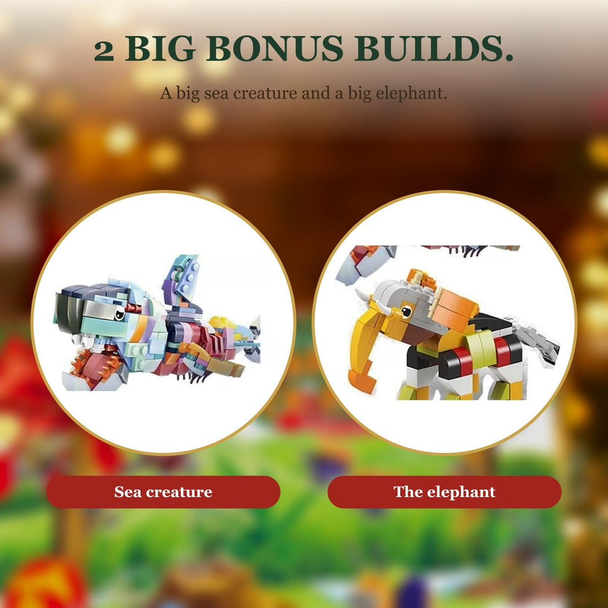Sea Animals Brick Advent Calendar, 24 Builds and a Big Sea Creature