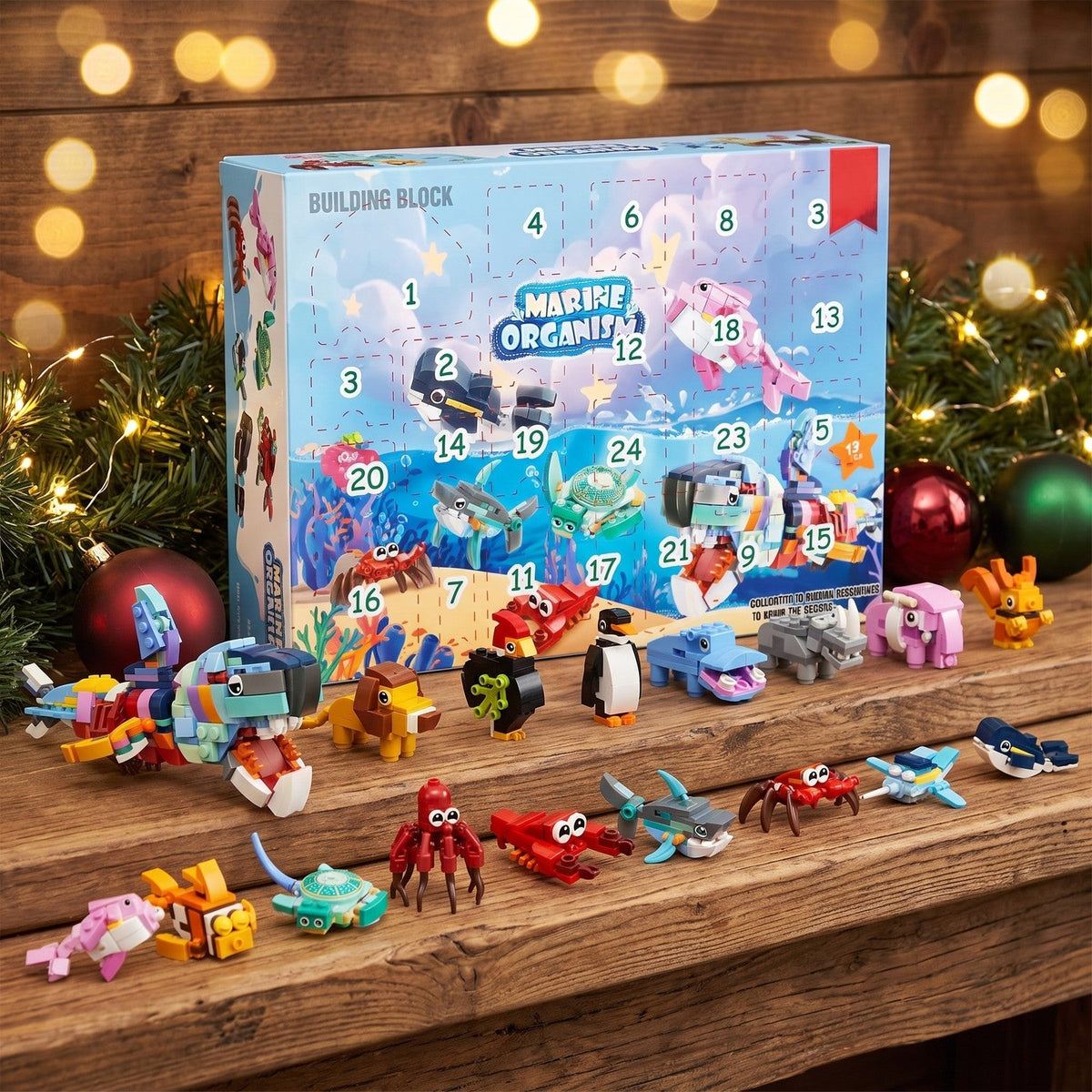 Sea Animals Brick Advent Calendar, 24 Builds and a Big Sea Creature