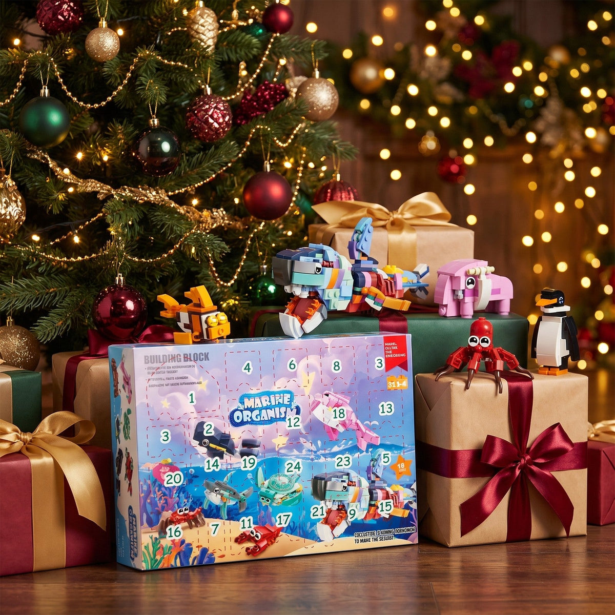 Sea Animals Brick Advent Calendar, 24 Builds and a Big Sea Creature