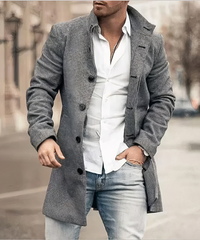 Trenchcoat med knapper til mænd