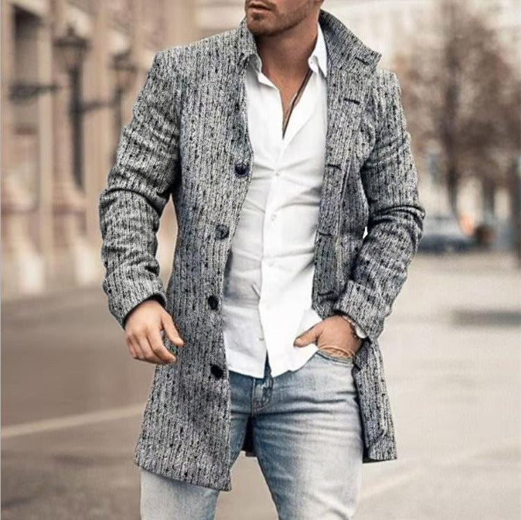 Trenchcoat med knapper til mænd
