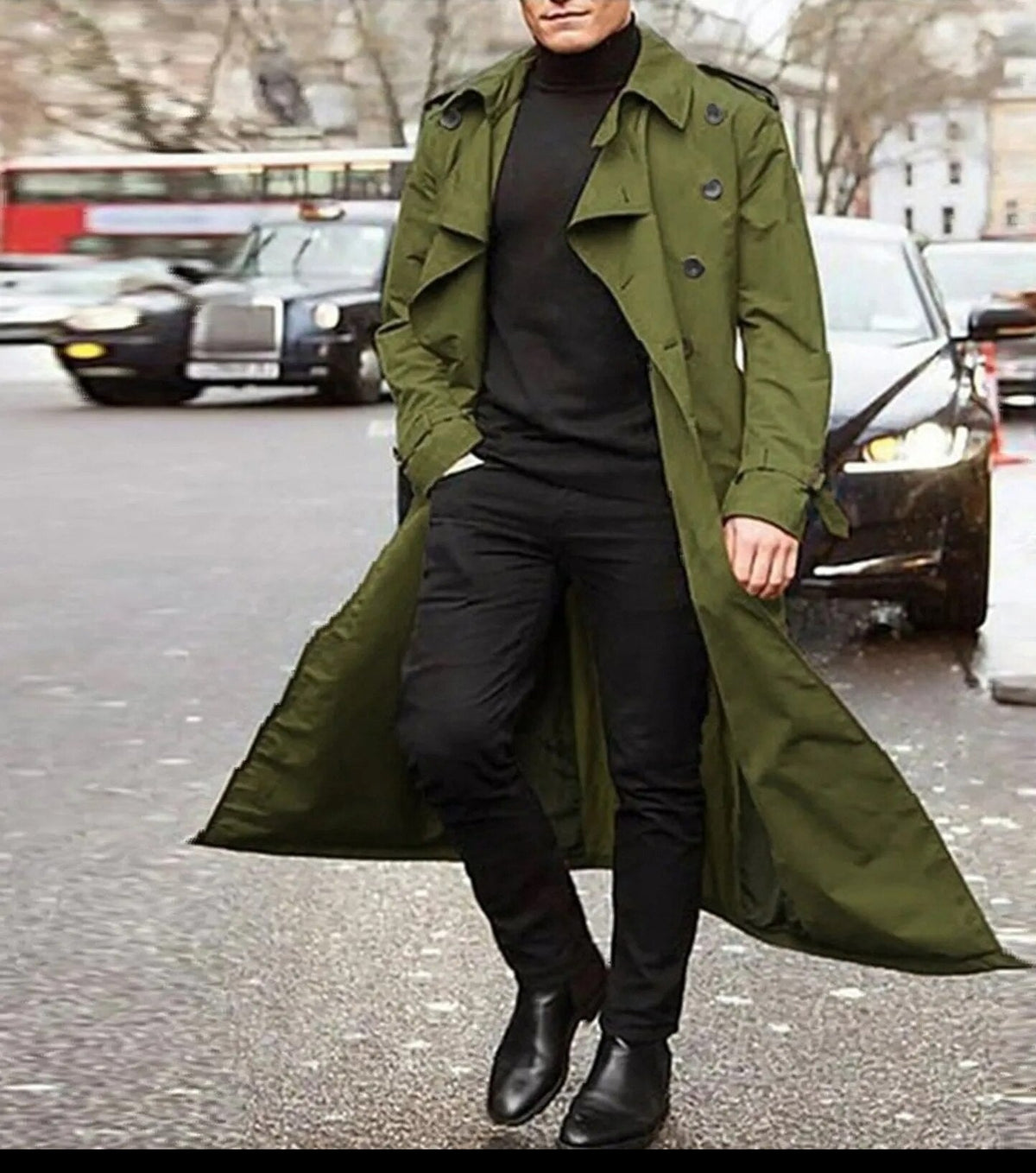 Afslappet og moderne trenchcoat til mænd